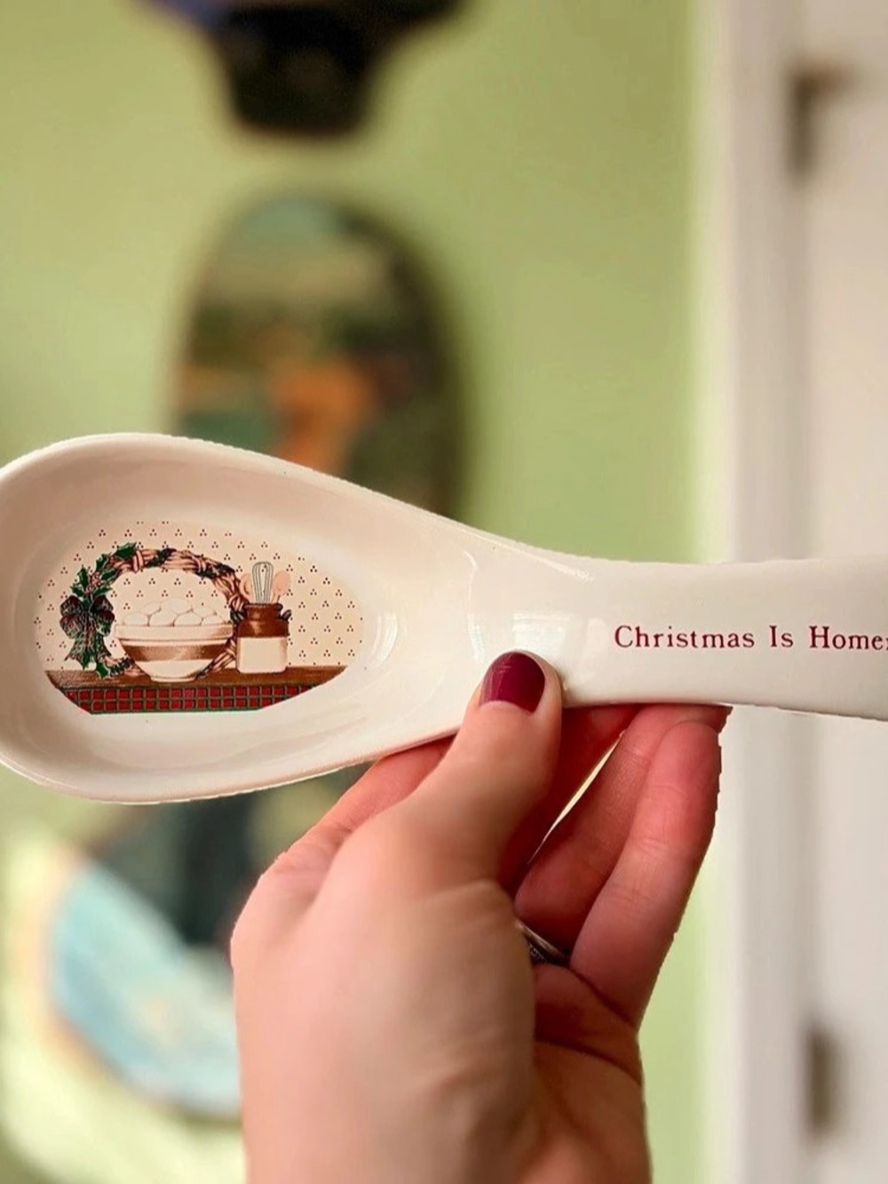 Christmas Is Homemade Cottagecore Spoon Rest Holiday Kitchen Still Life Theme
